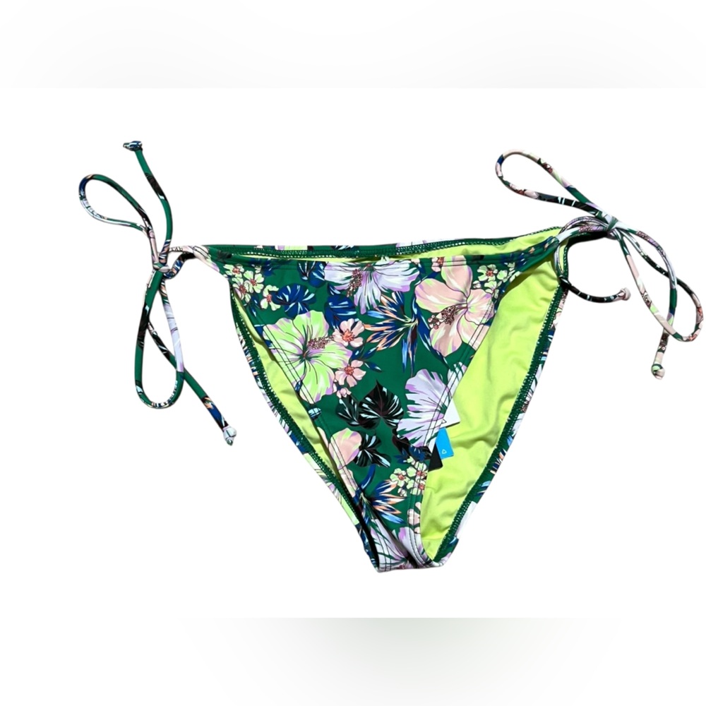 O’Neil Bellamy floral maracas bikini bottom women’s size medium green straps